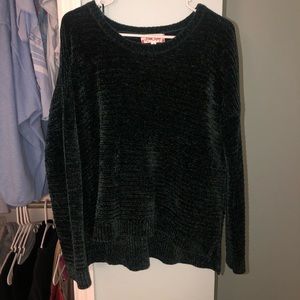 Green Velvet Sweater
